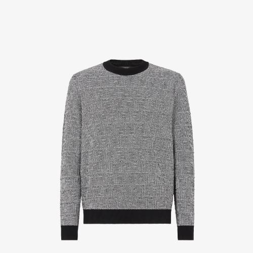  FENDI芬迪 22年秋冬 男士 針織衫 拼色羊毛毛衣 FZX068AKFWF0RQ9