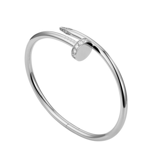 CARTIER/卡地亞 JUSTE UN CLOU 18K金白金鉆石手鐲 B6048715