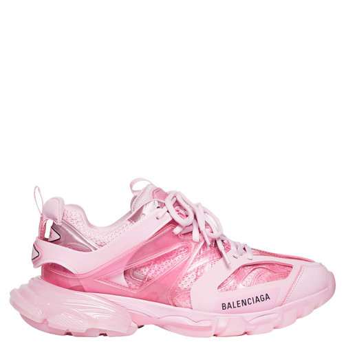 Balenciaga/巴黎世家 22年早春新款 TRACK系列 女士粉色網(wǎng)布和尼龍運(yùn)動(dòng)鞋647741W3BM45000