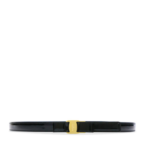 Salvatore Ferragamo/菲拉格慕 男女同款中性款黑色金屬扣皮帶腰帶 23-A481-0598798