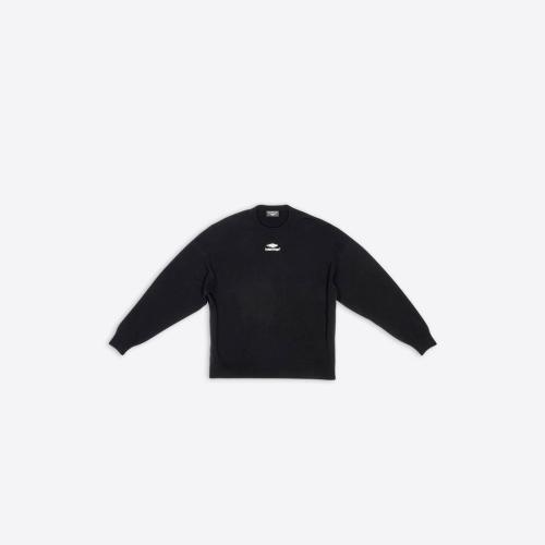  BALENCIAGA巴黎世家 22年秋冬 男士 長袖T恤 Mens 3b Sports Icon Sweater in Black 696143T41