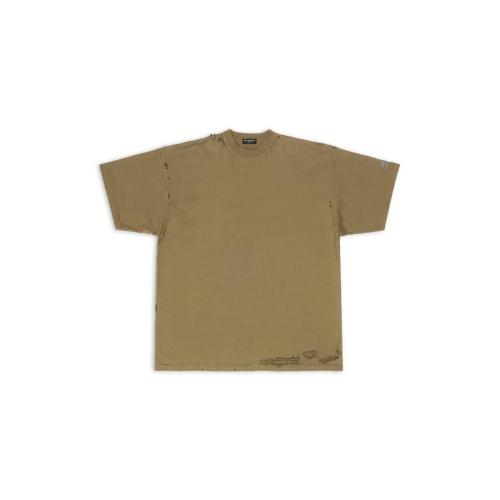  BALENCIAGA巴黎世家 22年秋冬 女士 短袖T恤 REPAIRED T-SHIRT OVERSIZED 704056TMVA52685