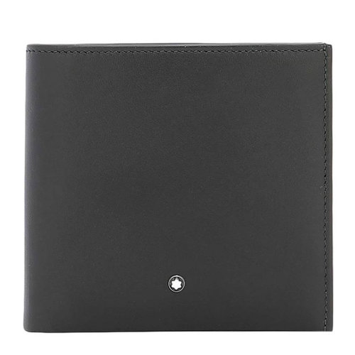 MontBlanc/萬(wàn)寶龍 男士經(jīng)典時(shí)尚黑色皮革短款錢包錢夾卡包卡夾男包 118276