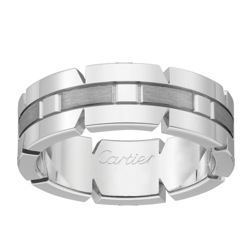 CARTIER/卡地亞 Tank Fran?aise 18K金白金小號戒指B4059900
