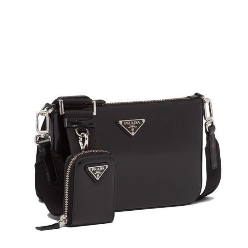  PRADA/普拉達(dá) 男士黑色尼龍單肩包 2VH129-ZO6-F0002-V-OOO PLSX