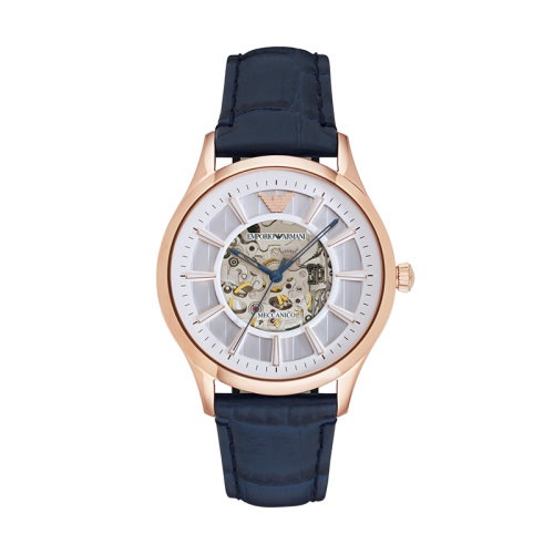 Emporio Armani/安普里奧阿瑪尼 阿瑪尼手表男士鏤空機械皮帶機械腕表 AR1947