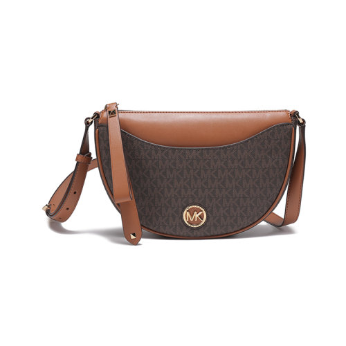 Michael Kors/邁克·科爾斯 【22秋冬新款】 女士DOVER系列人造革配皮單肩斜挎包半月包 30T2G4DM6B
