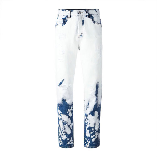 GUCCI/古馳  古琦女裝 圖案裝飾 女士混色棉質(zhì)時尚牛仔休閑褲 456956 XD535 4541