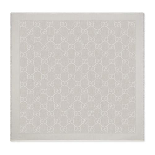  GUCCI古馳 22年秋冬 女士 GG金銀絲線提花披肩 694839 3G720 1281