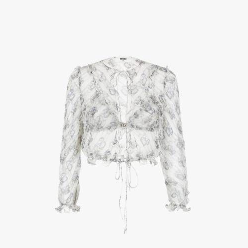  FENDI芬迪 22年秋冬 女士 長袖襯衫 Shirt FS7571AKSOF1IHA