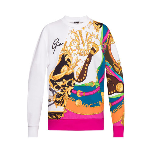 VERSACE/范思哲 女士拼色棉質(zhì)經(jīng)典巴洛克印花衛(wèi)衣 A85849-A233370-A7205