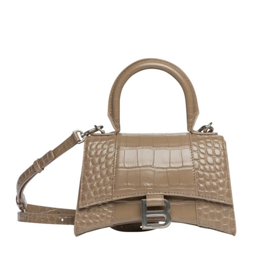 Balenciaga/巴黎世家 女士閃亮鱷魚(yú)壓紋小牛皮手提包沙漏包斜挎包女包592833-1LR6Y多色可選