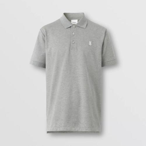  BURBERRY 22年秋冬 男士 專屬標(biāo)識(shí)裝飾絲棉混紡 Polo 衫 80549681