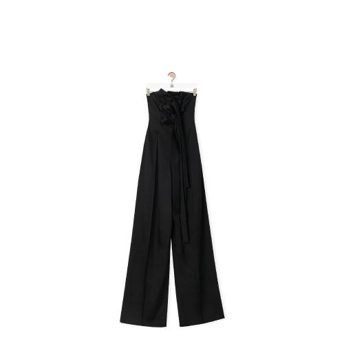  LOEWE羅意威 22年秋冬 女士 連體衣 Bustier jumpsuit in wool and silk S359Y10X20-1100