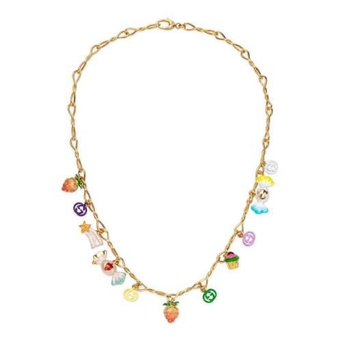  GUCCI古馳 22年秋冬 女士 互扣式雙G墜飾項(xiàng)鏈 700860 J1631 8518