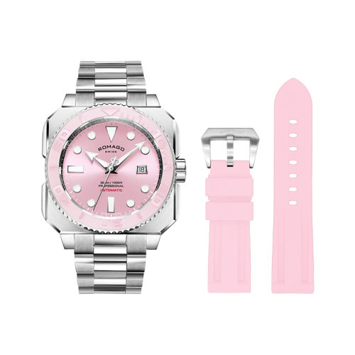 ROMAGO/雷米格 深潛者300全自動(dòng)機(jī)械潛水表女士鋼帶腕表 RM109-SVPK