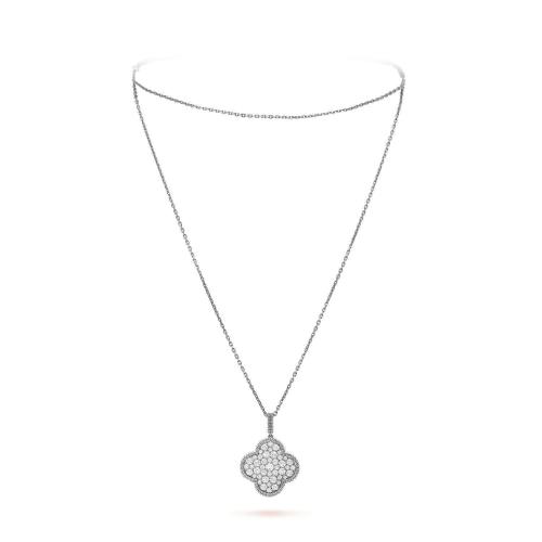  VCA梵克雅寶 22年秋冬 女士 項鏈 Magic Alhambra長項鏈，單圖案 VCARO49O00 預(yù)定商品1-3周發(fā)貨