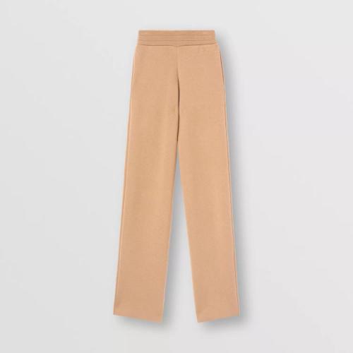  BURBERRY 22年秋冬 女士 刺繡徽標(biāo)羊絨慢跑褲 80633431