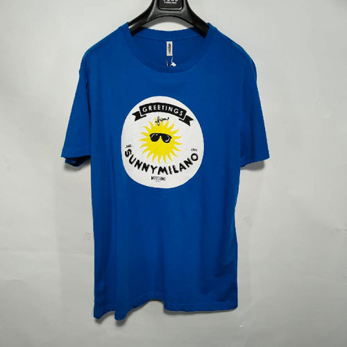 MOSCHINO/莫斯奇諾藍色男士短袖T恤 5T19205504