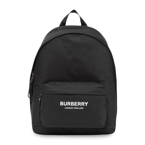 BURBERRY/博柏利 巴寶莉 男包品牌字母黑色尼龍拉鏈封口男士雙肩包 80210841