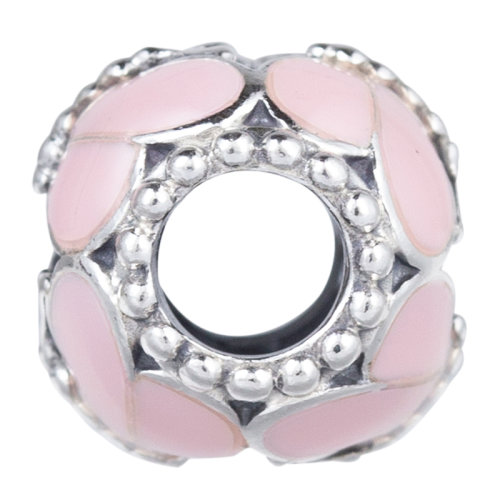 PANDORA/潘多拉 女士粉色925銀蝶群木蘭花串飾串珠 797855EN160