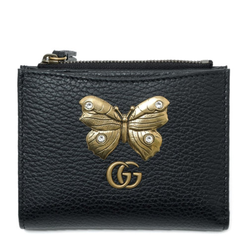 GUCCI/古馳 女士牛皮小蜜蜂短款零錢包錢包