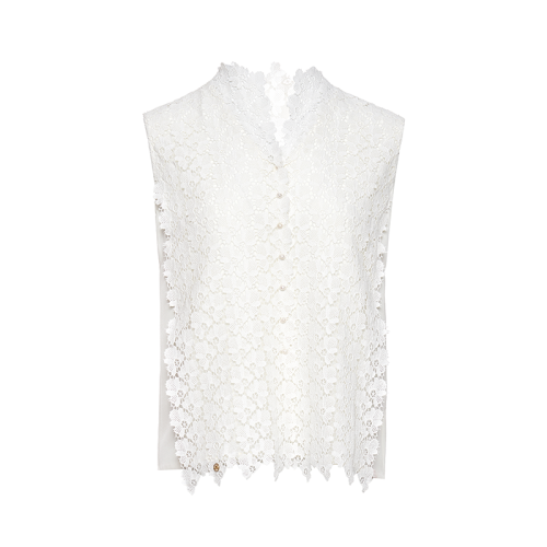 HUI/卉 女士短袖襯衫20秋季新品茶白色套頭衫V領(lǐng)重磅真絲面料無袖設(shè)計