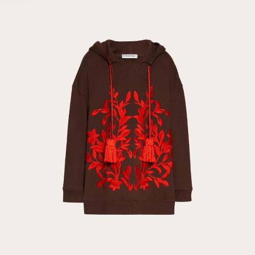  VALENTINO華倫天奴 22年秋冬 女士 衛(wèi)衣 SWEAT-SHIRT EN JERSEY BRODé XB3MF16P73PE05