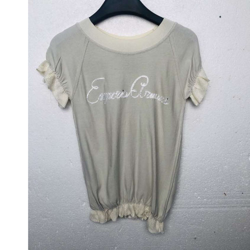 Emporio Armani/安普里奧阿瑪尼 米色女士短袖針織T恤