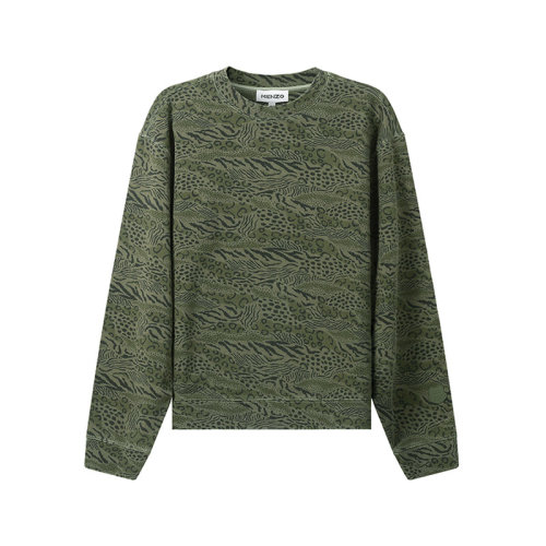 KENZO/高田賢三 男士棉質(zhì)圓領(lǐng)長袖衛(wèi)衣運(yùn)動(dòng)衫 5SW025 4ML