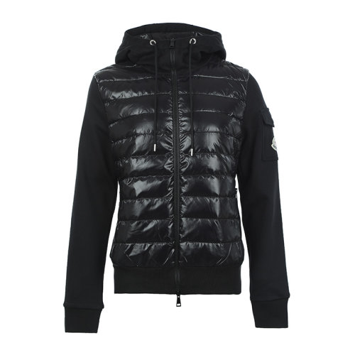 Moncler/蒙克萊21新品logo徽標(biāo)連帽女士羽絨服針織外套8G00028809DH9