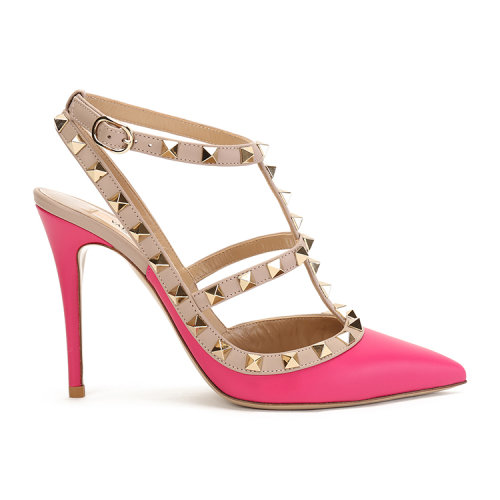 VALENTINO GARAVANI 桃紅色 鉚釘 女士高跟鞋 QW2S0393VOD AX9