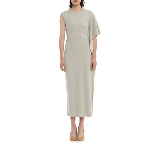 DUXI/度兮【定制】 女士連衣裙 靈溪皎鏡連衣裙 （錦繡中華——2018非遺產(chǎn)服飾秀）同款服裝 米色 XS