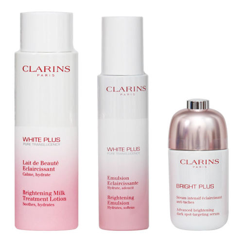 CLARINS/嬌韻詩 清透潤白3件套禮盒（光芒小瓷瓶透亮煥白精華50ml,清透潤白煥亮乳液75ml,清透亮白爽膚水（豐潤型）200ml)