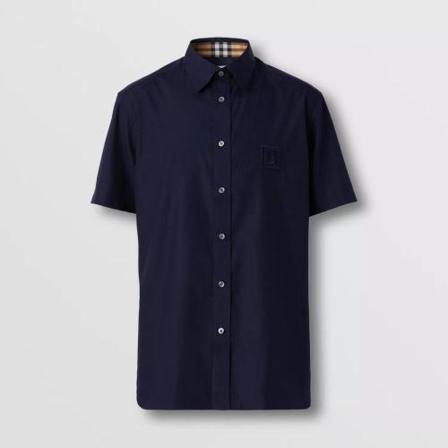  BURBERRY 22年秋冬 男士 字母圖案彈力棉質(zhì)短袖襯衫 80618621