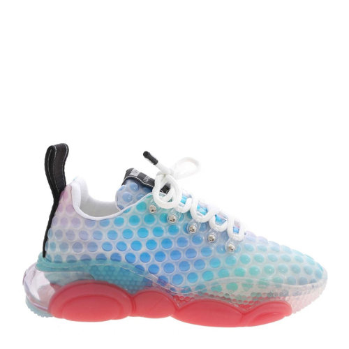 MOSCHINO 莫斯奇諾 女士 鞋靴  拼色系帶時(shí)尚休閑運(yùn)動(dòng)鞋 女士休閑運(yùn)動(dòng)鞋