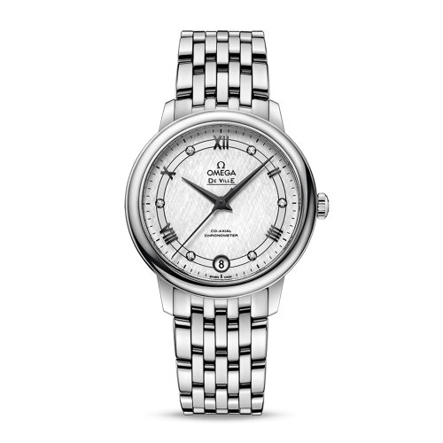 OMEGA/歐米茄 碟飛系列 典雅 同軸腕表 精鋼 鉆石刻度 自動(dòng)機(jī)械 女士腕表 424.10.33.20.52.002