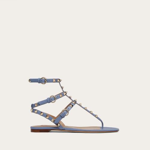  VALENTINO華倫天奴 22年春夏 女士 平底涼鞋 Sandales a entre-doigts Rockstud en veau VW2S0