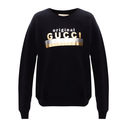 GUCCI/古馳 女士 服裝 黑色金色logo衛(wèi)衣 女衛(wèi)衣
