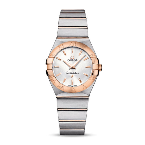 OMEGA/歐米茄 星座系列 精鋼 18K金 石英機(jī)芯 女士腕表 123.20.27.60.02.001