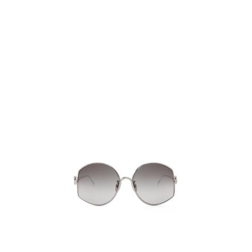  LOEWE羅意威 22年秋冬 女士 太陽眼鏡 Oversize sunglasses in metal G832270X02-2954 預(yù)定商品1-3周發(fā)貨