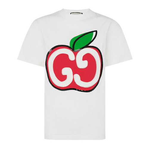GUCCI/古馳 GG蘋果印花T恤 女士短袖T恤580762 XJB7U