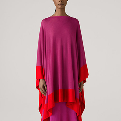 St.John/盛薔女士羊絨環(huán)繞式披肩罩衫女士針織衫/毛衣K401002