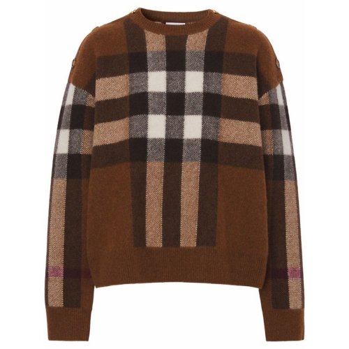  BURBERRY/博柏利 女士格紋羊毛混紡針織衫/毛衣 8048444 PLFSX