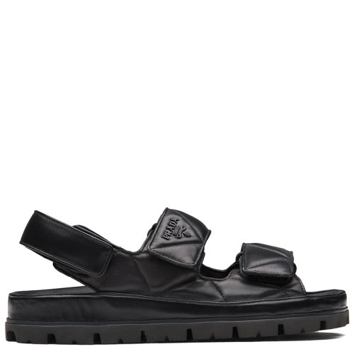 PRADA/普拉達(dá)  女士黑色軟羊革涼鞋1X721M_038_F0002_F_020