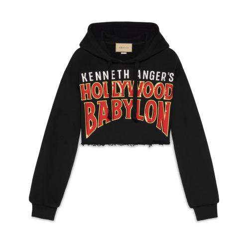  GUCCI古馳 22年秋冬 女士 棉質(zhì)短款衛(wèi)衣 688197 XJEF7 1043