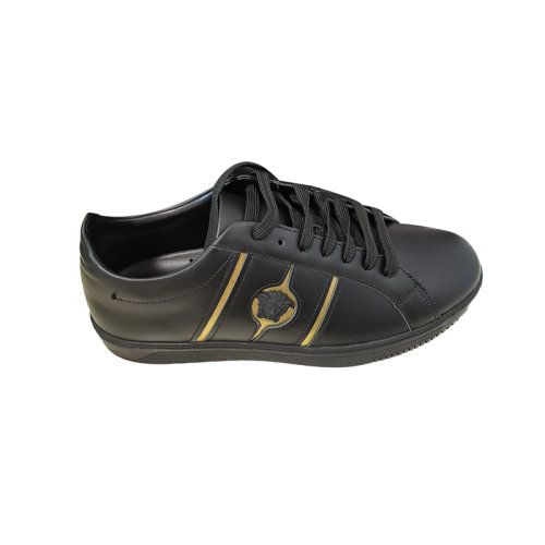 VERSACE/范思哲 男士美杜莎雕刻休閑運(yùn)動(dòng)鞋黑色時(shí)尚板鞋