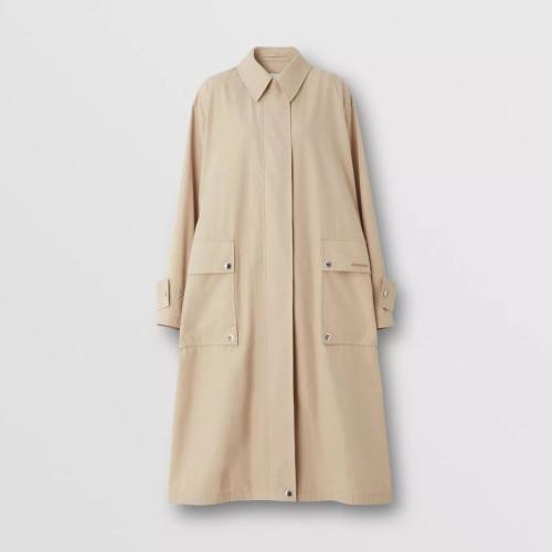  BURBERRY 22年秋冬 女士 裁片裝飾輕薄嘎巴甸寬松版型輕便大衣 80528931