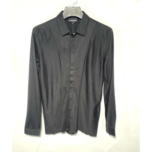 Emporio Armani/安普里奧阿瑪尼 黑色條紋男士長袖襯衫