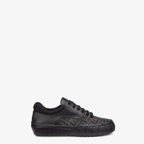  FENDI芬迪 22年秋冬 男士 休閑運(yùn)動(dòng)鞋 黑色布料低幫鞋 7E141_F5CF1BO6